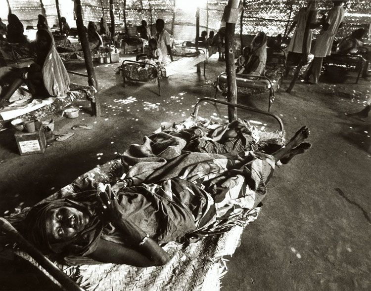 Woman Lies near Death from Famine in Ethiopia