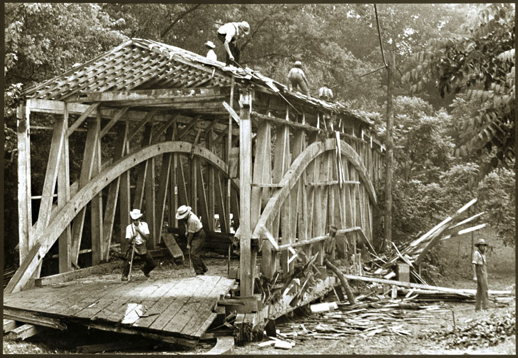 Uncovering the Covered (Effects of Hurricane Agnes on Amish Bridge)