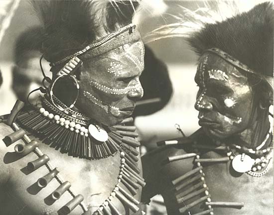Kikuyu, East Africa  (Two Ceremony Dancers)