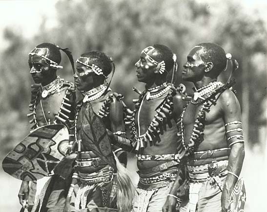 Kikuyu, East Africa (Four Ceremony Dancers)