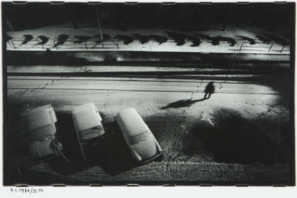 "Views from the Window of My Flat" (Three Cars in Snow)