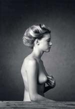 Unknown (Signature Indecipherable) - Profile of a Nude Woman Touching Her Breast
Click for more Images